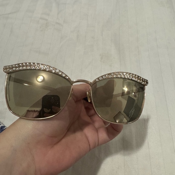 Kate Spade Gold Sunglasses with Crystal Detail - Picture 3 of 8